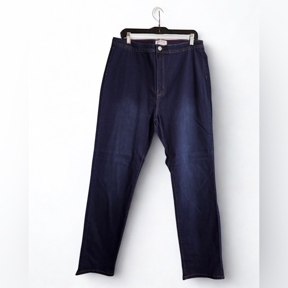 SWANK Women's Dark Blue Straight Leg Jeans